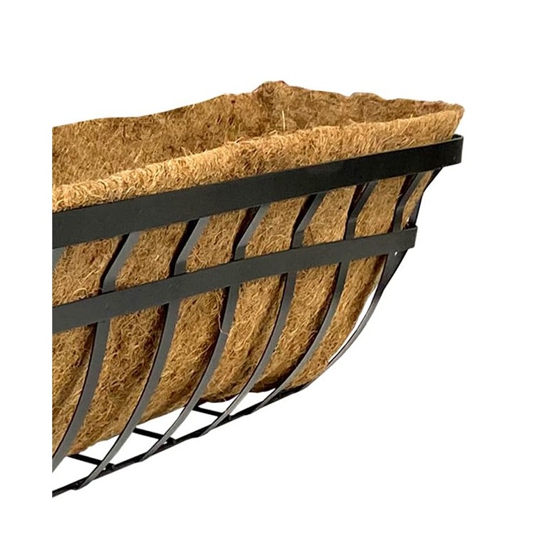 Panacea 88559 Flat Iron Series Planter Boxes, Black, 48" L,