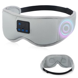 Aurya Sleep Mask Headphone Bluetooth 5.4, Wireless Bluetooth Music 3D Eye Mask, Sleeping Headphones with Ultra-Thin HD Stereo Speaker for Side Sleeper, Blackout Eye Mask for Sleeping Travel Meditation