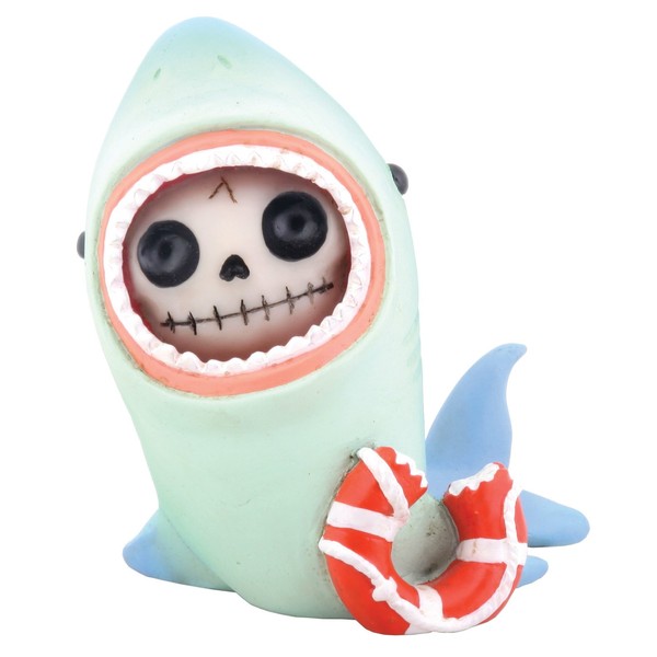 SUMMIT COLLECTION Furrybones Sharkie Signature Skeleton in Shark Costume with a Chewed Lifesaver