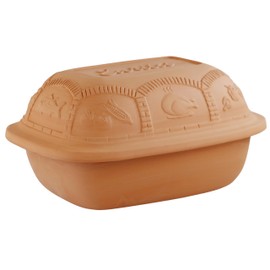 Eurita Clay Roaster, 4 Quart, 3.78 Litres, Non-Stick Earthenware, Toxin-Free, Healthy Clay Pot Cooking, Versatile Cooking Dutch Oven, Digital Recipe and Instructions Included