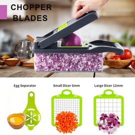 Vegetable Chopper 16 in1 Onion Chopper with Container, Pro Food Chopper for Cheese Grater, Egg Slicer,Onion Chopper,Potato Tomato Carrot Garlic Dicer Veggie Chopper