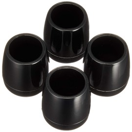 High Logic Pipe Leg Cap 0.8 inch (21 mm) Round A-105 Black