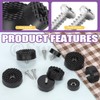 Swpeet 24Sets 30mm Round Black Furniture Pads with Screws, Heavy