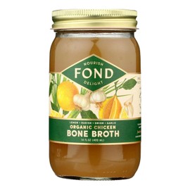 Fond Bone Broth - Bone Broth Spring Clean Lemon & Garlic 14 fl. oz (Pack of 4)
