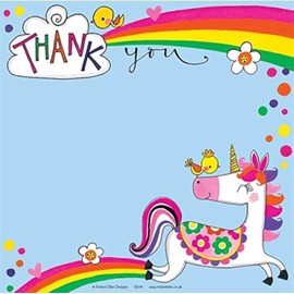 Children's Thank You Cards - Unicorn and Rainbow - 8 Thank You Notecards and Envelopes