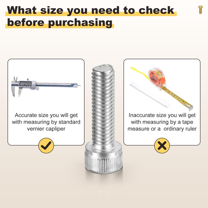 METALLIXITY Socket Head Cap Screw(M6-1x25mm)25Pcs, 304 Stainless Steel Allen Socket