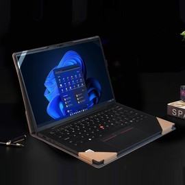 Laptop Cover for Lenovo ThinkPad X1 Carbon Gen 12| X1 2-in-1 Gen 9| HP Envy X360 14-FA 14z-FA |14-fc 14t-fc |Spectre x360 2-in-1 14-EU 14t-EU All-Inclusive 14" PU Leather Inner Pocket Cover (Golden)