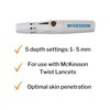 McKesson Lancing Device, Adjustable Depth Lancet, Push Button Activation, Multiple