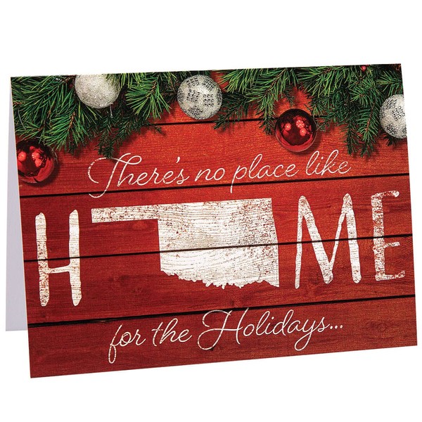 Fox Valley Traders Personalized Home State Christmas Card set of