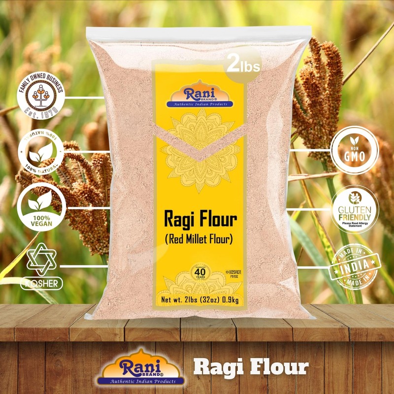 Rani Ragi (Finger Millet) Flour 32oz (2lbs) 908g ~ All