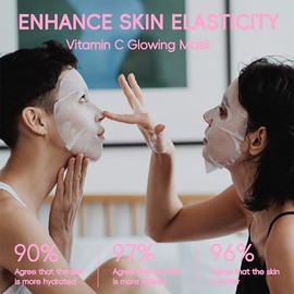 40 Pack Collagen Face Masks Skincare Bulk for All Skin Types,Hydrating Spa Sheet Mask for Sensitive Skin, Facial Mask Sets For Women Skin Care,Hydrati