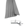 Angled Gray Framed Shower Door Tear-Away Strike Vinyl - 7