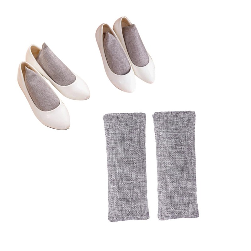 Mobestech 10 Pack 100g Bamboo Charcoal Odor Absorber Set Grey