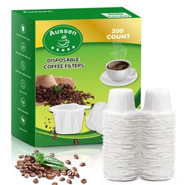 Aussen Disposable Coffee Paper Filters Replacement Kerig Filter Fit All Keurig Single Serve Filter Brands Compatible with Reusable Single Serve Pods Keurig Coffee Maker 200 Count