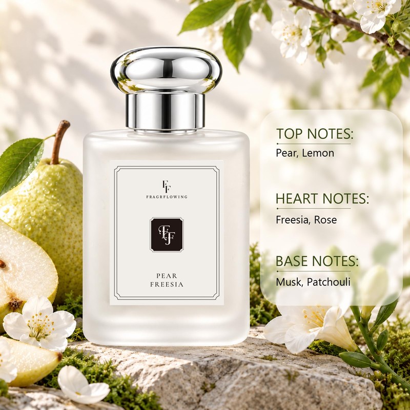 Perfume for Women, Pear & Freesia Fragrance, 50mL Floral Body