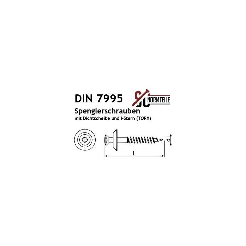 Pack of 100 Spengler Screws with Sealing Washer 20 mm