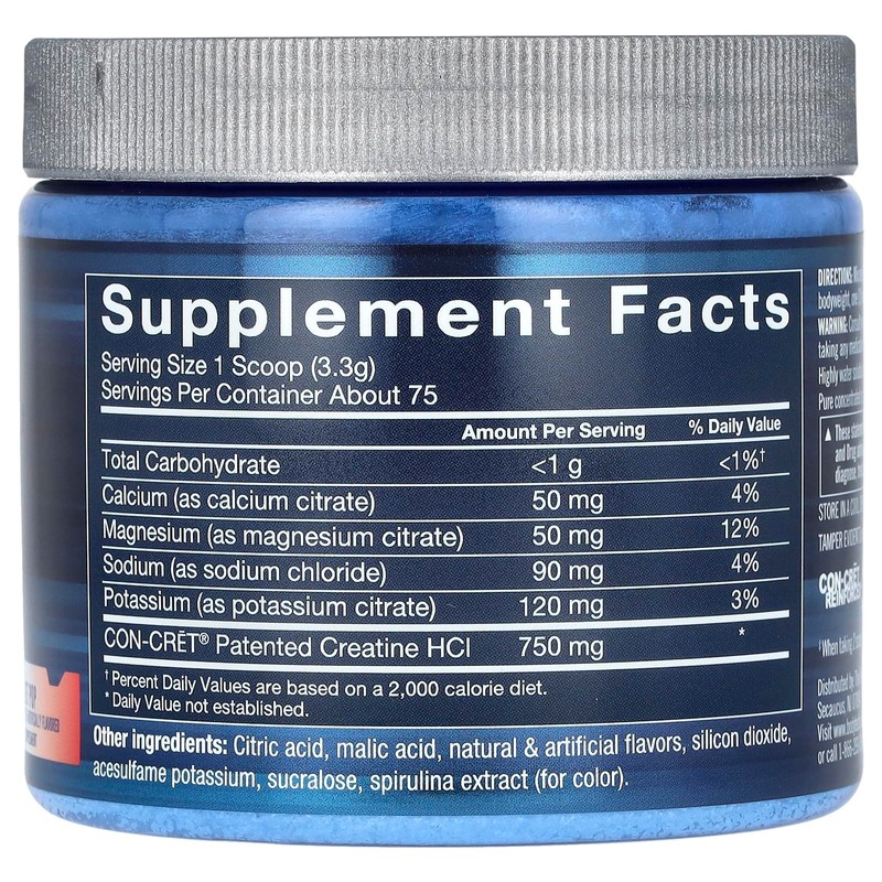 BODYTECH Creatine HCl + Electrolytes Powder - Highly Water-Soluble &