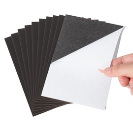 Crafare Magnetic Adhesive Sheets 4x6in Cuttable Magnetic Sheets 10 Pack 30 Mil Thick Flexible Magnet Sheets with Adhesive for Crafts Making Photos Drawings to Stick