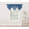 No. 918 Erica Crushed Sheer Voile Ascot Beaded Curtain Valance,