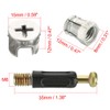 uxcell 3-in-1 Furniture Connecting Kit 15mm OD Cam Fitting, M6x35mm