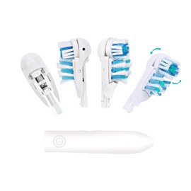 4/8/16 Pcs Electric Toothbrush Replacement Heads Sensitive Dual Clean Rotating Sets Fit for Braun Oral B Cross Action Power 4732 3733 4734 (4)