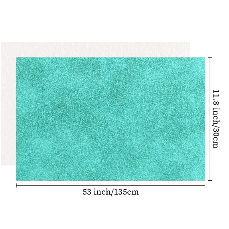 Cyan Soft Faux Suede Fabric 30x135cm Synthetic Faux Leather Frosted