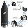 Stainless Steel Water Bottle, 1 Litre, BPA-Free, Double-Walled Insulated Flask,
