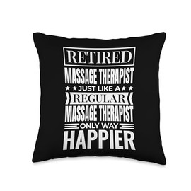 Retiree Massage Therapist Design For Retired Massage Therapy Throw Pillow