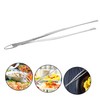 Zerodeko Stainless Steel Kitchen Tweezers with Hook Ergonomic Reusable Food