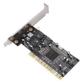 PCI SATA RAID Control Card with 4 Internal SATA Port, 1.5Gb / s Rate, Support 98SE / Me / 2000 / XP/NT 4.0/64-bit/Vista, Linux & Netware OS