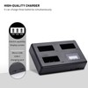 3-Pack LP-E6 LP-E6N Battery with Triple Charger for Canon EOS