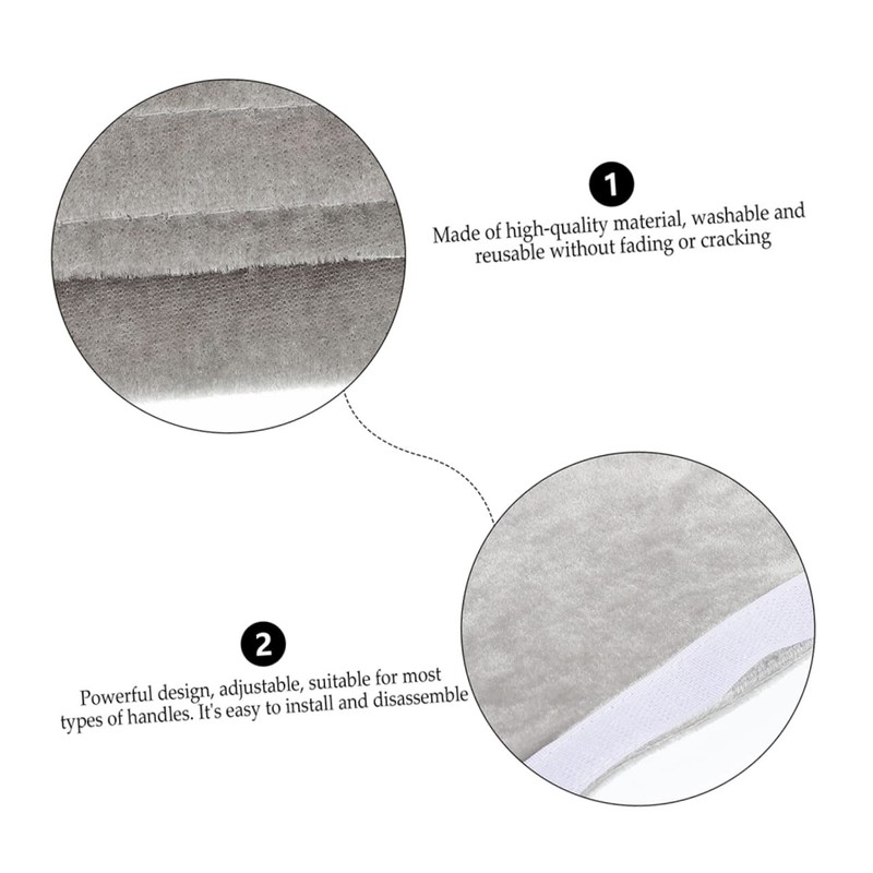 TEHAUX 6Pcs Refrigerator Handle Cover Grey Appliance Protector for Fridge