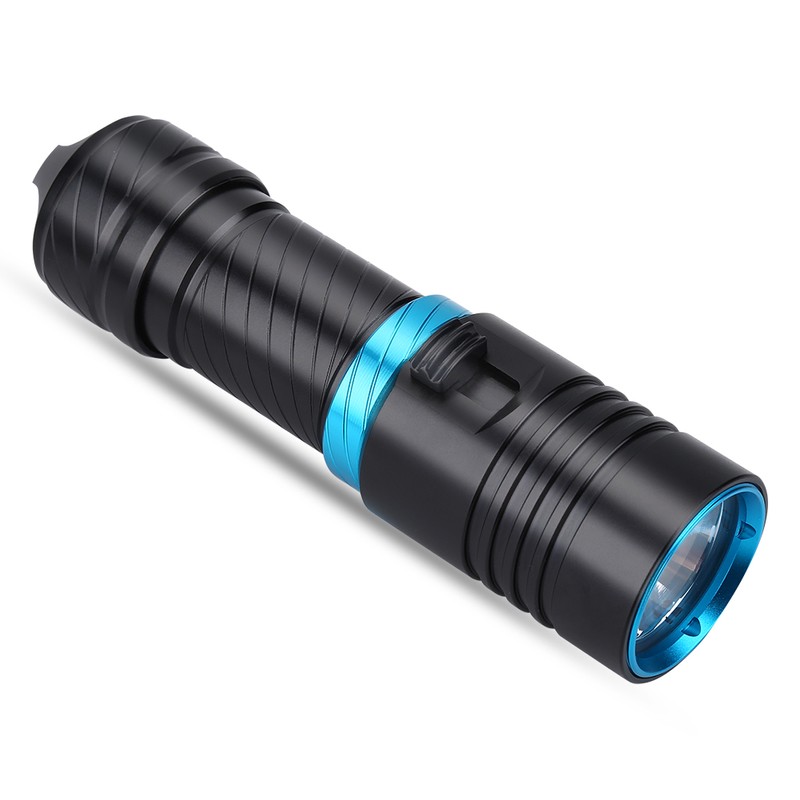 50m Outdoor Underwater Portable LED Torch Aluminium Alloy Waterproof Flahlight