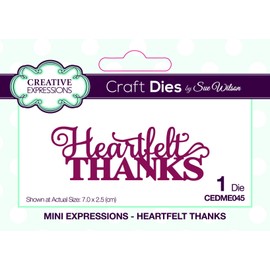 Creative Expressions Craft Dies By Sue Wilson-Mini ExpressionsHeartfelt Thanks -CEDME045