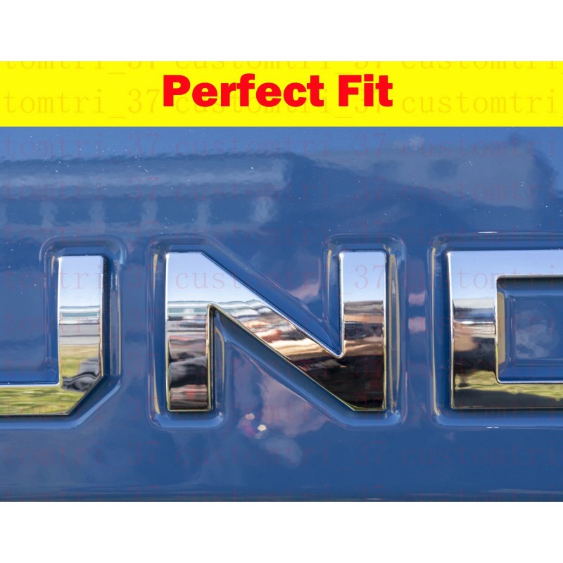 CALI TOP INC Chrome 3D Raised Tailgate Inserts Letters for