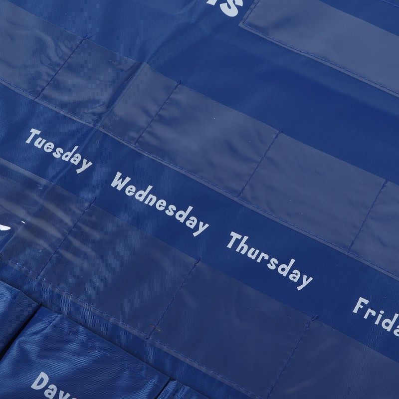 Elementary Weekly Calendar with Weather Pocket Learning Chart for Classroom