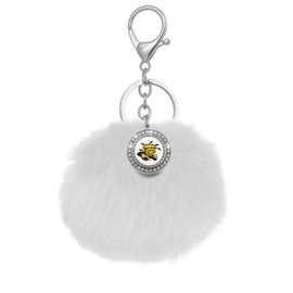 Wichita State Shockers Pom Pom Keychains - White