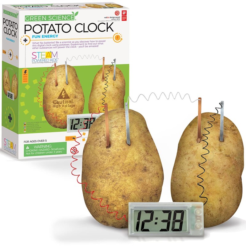 4M Green Science Potato Clock, Science and Activity Kit, Suitable