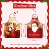 WEILAOK Christmas Cooking Apron, Christmas Apron, Cooking Aprons, Long Adjustable