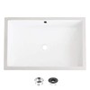 STYLISH 24 1/2 inch Ceramic Rectangular Undermount Bathroom Sink with