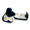 Blue Velvet Jewelry Box for Double Ring Gift Packaging Premium