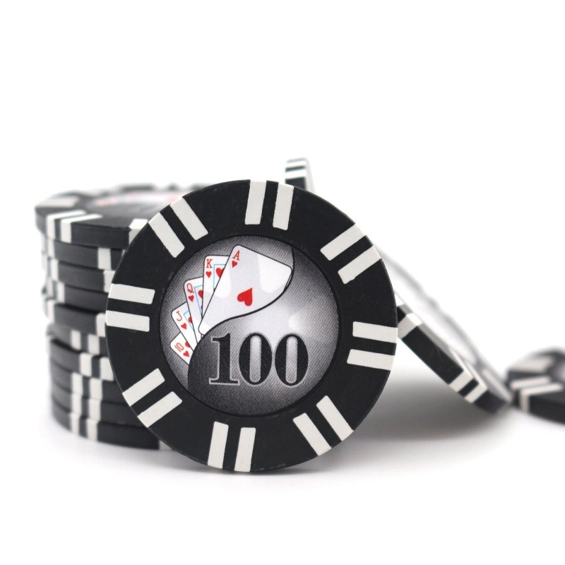 600 Poker Chips 2 Stripe Twist 8 Gram - Pick