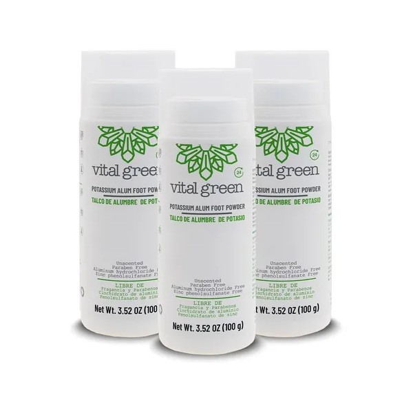 Vital Green Talco Natural De Cristal 100gr (paq 3 Unds)