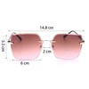 Ever Bloom Women's Rectangular Sunglasses Summer Glasses with Metal Frame,
