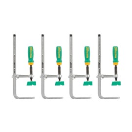 MICROJIG Matchfit DVC-850AP 2-In1, Track And In-Line Dovetail Clamp, 4-Pack, Green