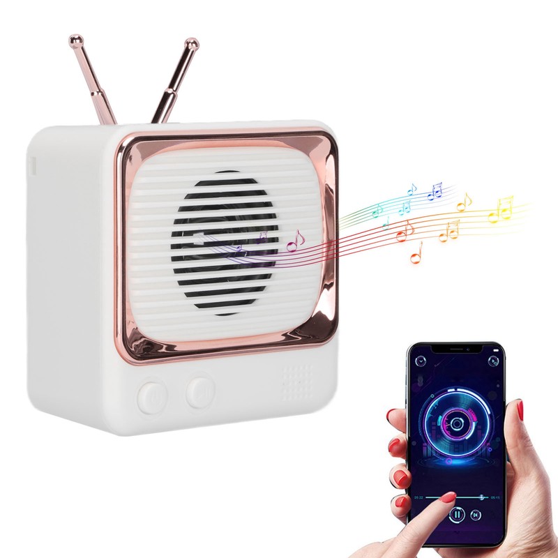 TV Shaped BT Speaker Wireless Lightweight Portable Mini Classic Style