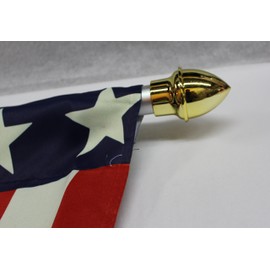 Gold Acorn End Cap Flag Pole Topper Finial (Fits 3/4 in. Pole)
