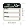 Oil Change Sticker Static Cling,2inch 60pcs Black Service Remind Window