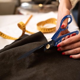 Fabric Scissors 10 '' Fabric Scissors - Professional Tailor Scissors, Sewing Scissors, Carbon Steel Scissors for Jeans, Leather, Sewing, Embroidery and Handmade, etc