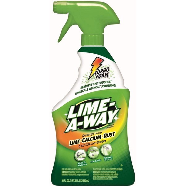 Lime-A-Way Bathroom Cleaner, Removes Lime Calcium Rust 22 oz (Packaging may vary) (Pack of 5)